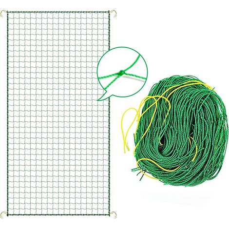 Filet à Plantes Grimpantes 1.8 5M Treillis Jardin Filet Support Plante Grimpante Filet PotagerTreillis Jardin Filet avec Grande Mailles Filet à Ramer pour Récolte Concombres, Tomate [Vert] (1/5)