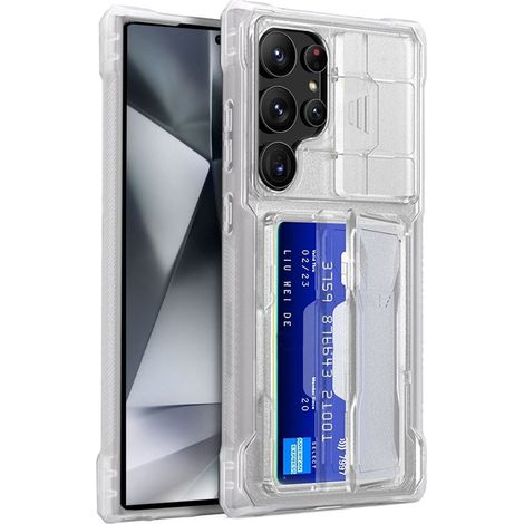 Samsung Galaxy S24 Ultra Hülle, SlideGuard mit Kartenfach, transparent (1/5)