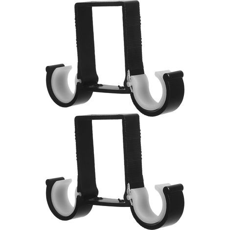 Supports de Tringle à Rideaux Doubles Montage Plafond Stable Lot de 2 en Alliage D'aluminium Noir et Installation Facile pour Barres de Rideau Salon et Chambre (1/5)