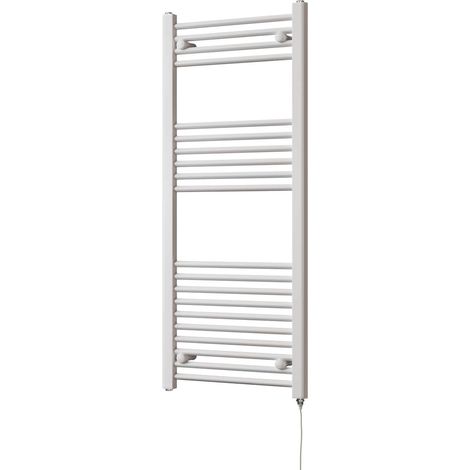 Zennor - White Electric Towel Rail H1200mm x W500mm Straight 500w Standard (1/3)