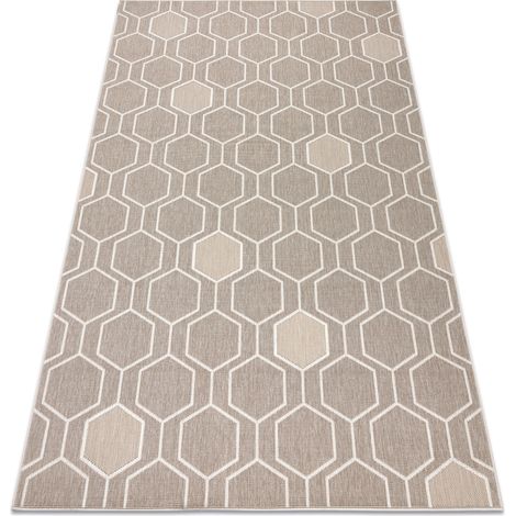 Teppich SPRING 20404558 Sechseck Sisal, geschlungen - beige beige 160x230 cm