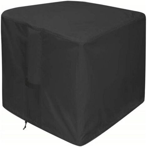 BUNTHAUS Feuerstellenabdeckung – 420D quadratische Feuerstellen-Tischabdeckung, wasserdicht, strapazierfähig, Terrasse – Schwarz (quadratisch – 82 x 82 x 61 cm) – passend für 32-Zoll-Feuerstellen-/Sch (1/4)