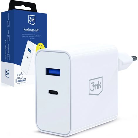 3mk FlowPower 45W 1A1C PD3.0 QC4+ Weiß (1/5)