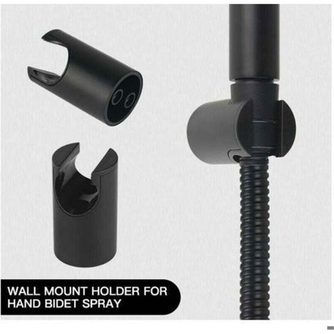 Ensemble Douche Toilette - Flexible 1,5 M - Support Avec Adaptateurs G1/2 - Acier Inoxydable - Noir - 1 Pièce (1/4)