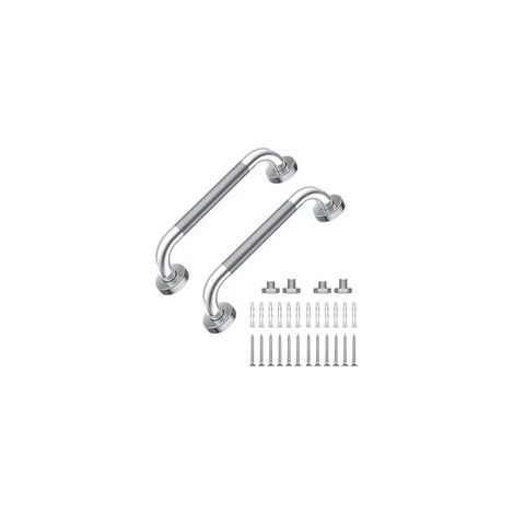 Maniglione di sicurezza antiscivolo da 30 cm in acciaio inox da parete per bagno - Barra di equilibrio per il bagno