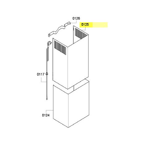 CONDUIT D AIRE SUPERIEUR pour HOTTE SIEMENS - 00681548