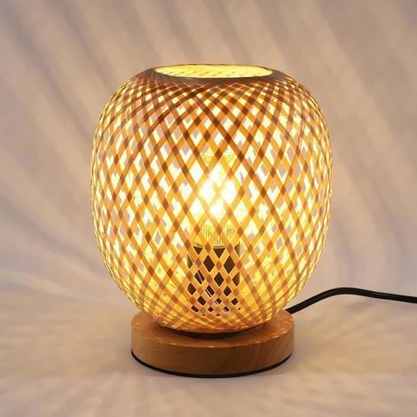 DELIPOP Lampe de chevet – Beige – E27 60W – 18x18x21 cm (1/4)