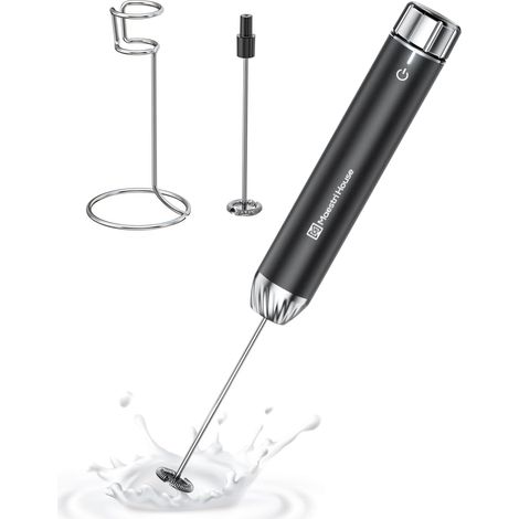 Mousseur à Lait Rechargeable, Réglage de la Vitesse en Continu, Mousseur a Lait Café au Latte électrique, Cappuccino au Chocolat Chaud Matcha Mousseur a Lait Café au Latte électrique, étanche, Cappuc (1/5)