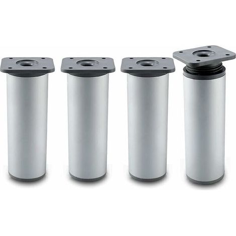 Pieds de meuble de salle de bain lot de 4 – Hauteur réglable 20-22 cm – Forme ronde ø4 cm (1/3)