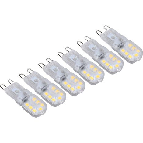 Lot de 6 ampoules G9 3W 14LED 2835 dimmables pour plafonnier, lustre, applique, lampe de table, lumière naturelle 220V, abat-jour transparent (1/5)