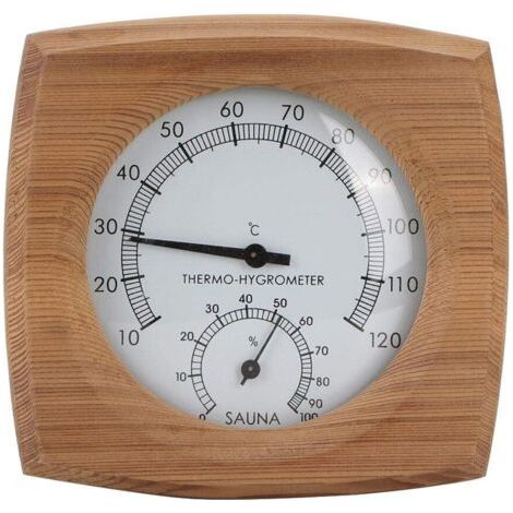 2-In-1Sauna Température Cèdre Bois Thermomètre Hygromètre Thermo-Hygromètre Accessoires De Sauna