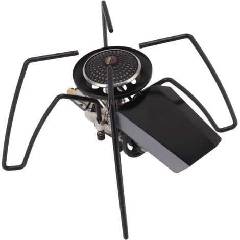 Réchaud à gaz pliable d'extérieur, mini et portable, à forte puissance de feu et facile à contrôler, pour barbecue et camping. (1/5)