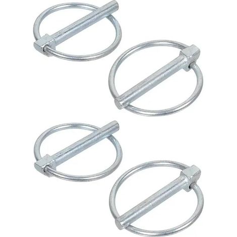 cyclingcolors 4x Spine a scatto 4,5mm x 33mm perni a sgancio rapido molla acciaio anello copiglie tagliaerba tosaerba trattore
