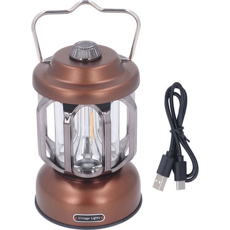 de camping rétro lampe de camping vintage rechargeable USB C