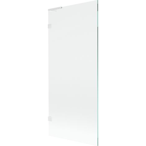 Paroi de douche Mexen Lunar L 1 volet 80 x 150 cm, transparent, blanc - 897L-080-000-20-00 (1/5)