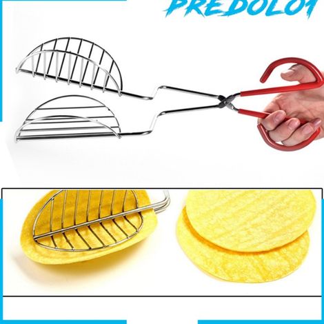 Porte-tacos en acier inoxydable pour restaurants mexicains, idéal pour les tortillas, les rouleaux de printemps, les crêpes et autres aliments. (1/5)