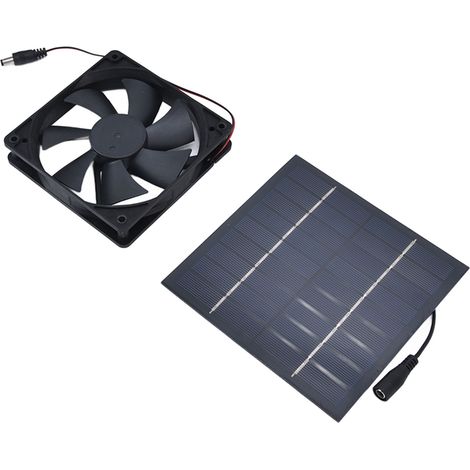 Ventilateur d'extraction solaire 10W, kit de ventilateur étanche à panneau solaire pour poulaillers et serres (1/5)