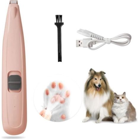 Tondeuse pour chien rechargeable par USB, tondeuse électrique silencieuse (40 dB) avec LED pour les pattes, tondeuse pour animaux de compagnie (1/4)