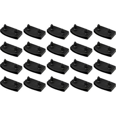 Supports pour Sommier à Lattes - 53 mm - Embouts et Accessoires de Connexion pour Lit Double - Noir (1/4)