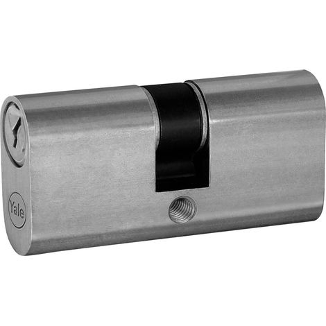 Yale Cilindro Ovale per Serrature YN0901002002 Nichelato Satinato, 27,5/27,5 mm, 3 Chiavi (1/4)