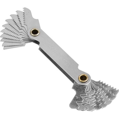 Jauge de pas de filetage impériale en acier inoxydable 55° (1/5)