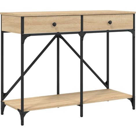 Table console，Table d'appoint，Bout de canapé，Meuble d'entrée chêne sonoma 100x39x78,5 cm bois d'ingénierie
