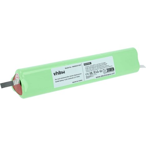 vhbw Batterie remplacement pour Velux 946933, 946930 pour volet roulant de fenêtre (2200mAh, 10,8V, NiMH)