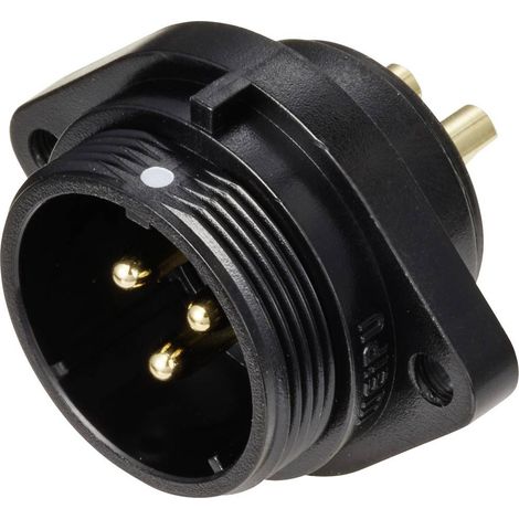 Connecteur pour montage en facade embase mâle 3 pôles 30 A 500 V/AC IP68 Weipu SP2113 / P 3 D20916 (1/4)