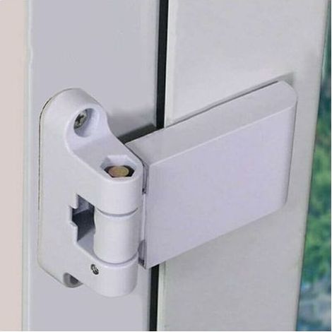 Blanc Charnière de porte drapeau , charnière de porte robuste en PVC, charnière pour porte et fenêtre en acier et plastique (1/5)