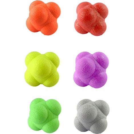 HONORNIC - Lot de 6 balles de réflexe pour améliorer l'agilité, les réflexes et la coordination œil-main. (1/4)