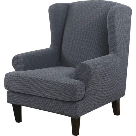 2-Piece Armchair Covers, Spandex Sofa Cover, Stretch Wingback Chair Cover (1/5)