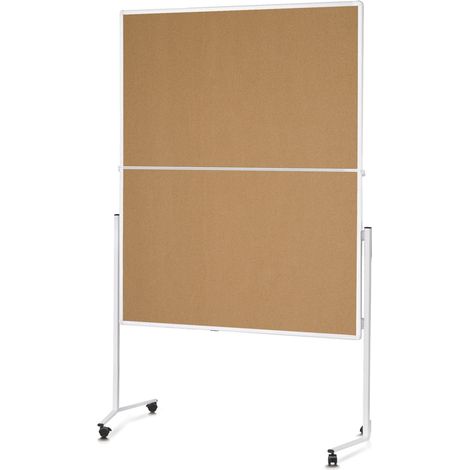 Magnetoplan Moderationstafel mit weißem Rahmen, klappbar, Kork, 1200 x 1500 mm