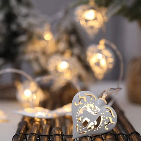 Batteriebetriebene Lichterkette, Weihnachtsschneeflockenlichter, LED-Lichterkette (1/4)