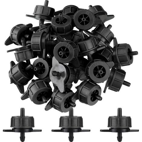 Lot de 100 Goutteurs autorégulants 4 l/h, Goutteurs d'irrigation en ligne système micro, Goutteur pour arrosage agriole et jardinage (1/5)
