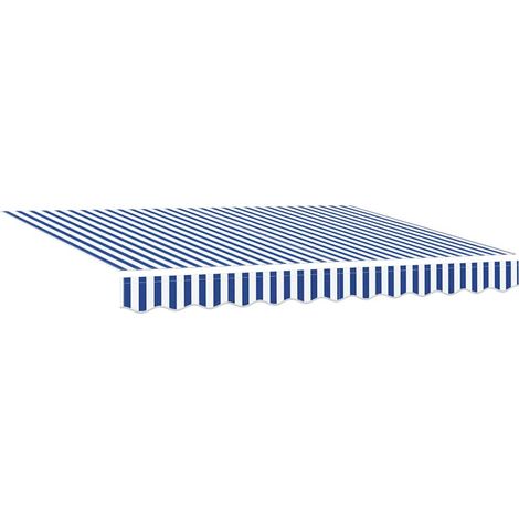 Maison Exclusive - Telo di ricambio per tenda da sole Blu e Bianco 2,5 x 2 m