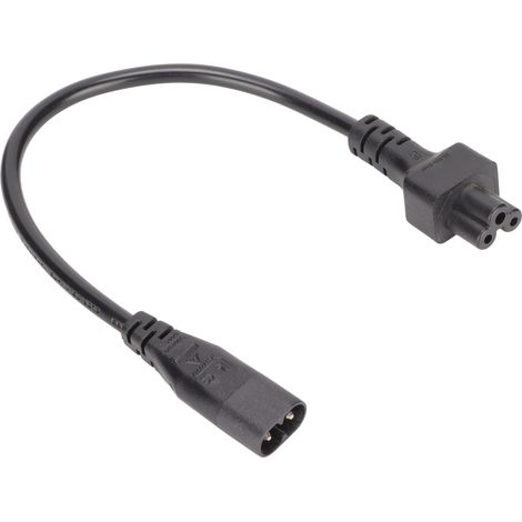 Câble adaptateur IEC320 C8 vers IEC320 C5 pour adaptateurs secteur d'ordinateur portable à 3 broches (100-250 V). (1/5)