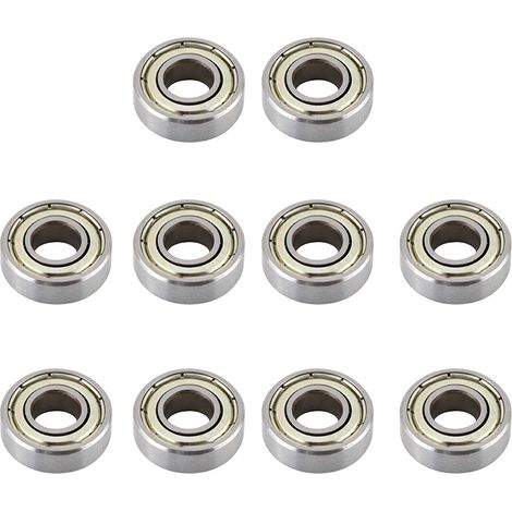 10 Miniatur-Stahlkugellager 698ZZ (8x19x6 mm), hitzebeständig, langlebig und vielseitig (1/5)