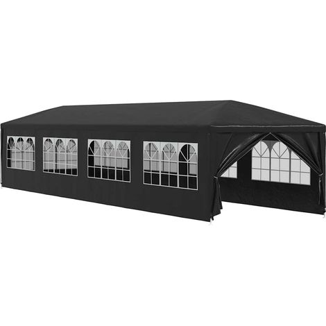 Tente de réception,Tonnelle de Jardin,Chapiteau,Barnum,Tonnelle 3 x 12 m Anthracite XZZ67996 (1/5)