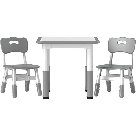 Table enfant ajustable + 2 chaises, 18 mois-5 ans, nettoyage facile (1/5)