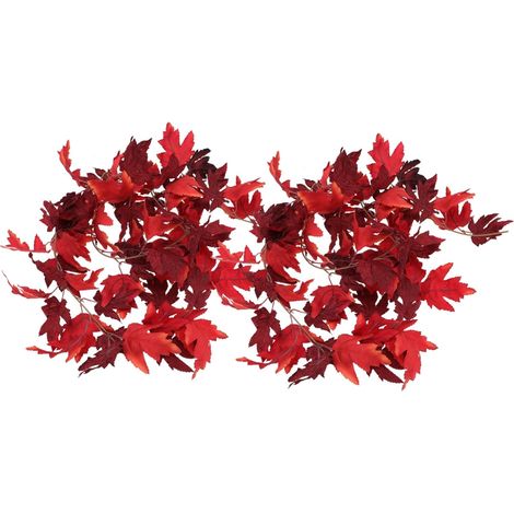 4 Pièces Décoration Maison Automne avec Érable Artificielles Réalistes Ornements sans Entretien pour Guirlande et Décor Plantes Faux Prop Intérieur Extérieur (1/5)