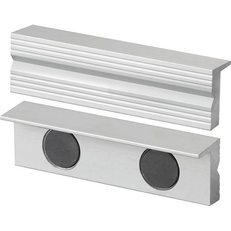 Paire de couvre-mors magnetiques en aluminium pour etau de 100mm 0520/100A