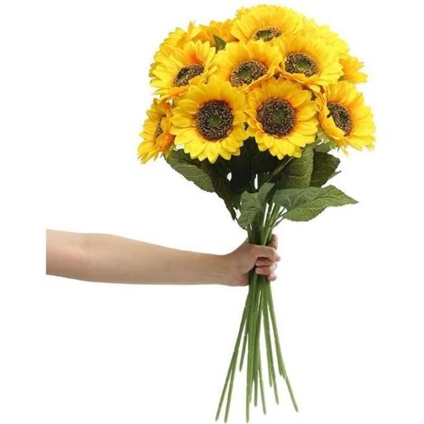 Fleurs Artificielles - Non spécifié - Tournesol - Longue Tige - Soie - 6pcs (1/4)