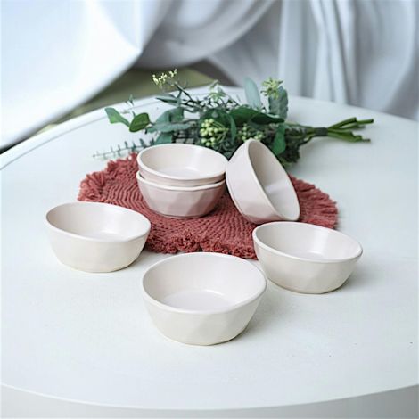 Bol apéro blanc, style organique (lot de 6) EFIRA (1/5)