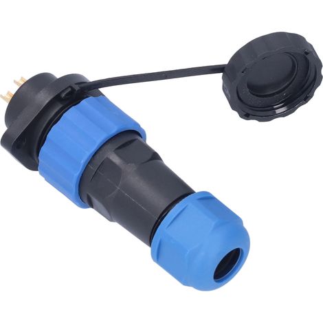 Connecteur d'alimentation aéronautique étanche IP68 avec bride, adaptateur industriel AC380V SP204 broches (380V 25A) (1/5)