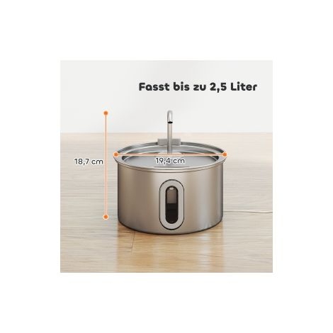 Fontaine à eau pour chat 2,5 L avec pompe silencieuse, LED et filtre à charbon actif pour maison et appartement (1/5)