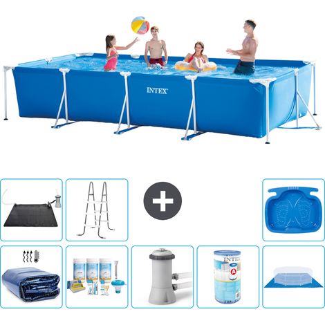 Intex Piscina con struttura Rettangolare - 450x220x84 cm - 7-pezzi S30297