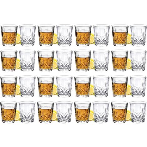 Verre à shot 60ml sans plomb, lot de 32, fond épais, transparent (1/5)