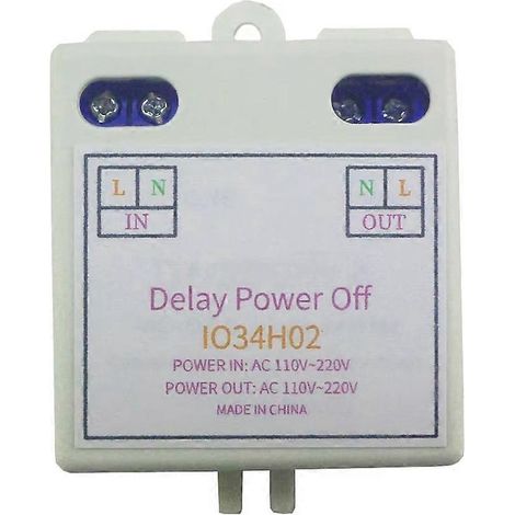 Relais temporisé 120 V/220 V CA, temporisation à la mise sous tension/hors tension réglable (1 à 480 min), contrôleur domotique (1/5)