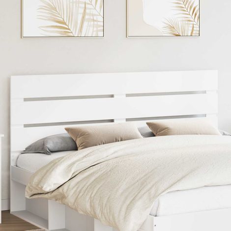 vidaXL Tête de lit Blanc Bois d'ingénierie
