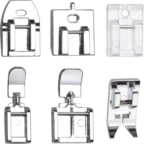 6 Pièces Pied Machine a Coudre, Machine à Coudre Kit Pieds de Biche Multifonctionnel Pied de Biche Machine a Coudre Pied Fermeture Eclair pour Machines à Coudre Domestiques (1/5)